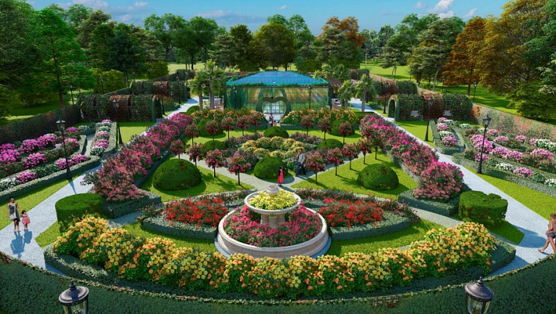 В Сочи продолжается реконструкция розария в парке «Ривьера»